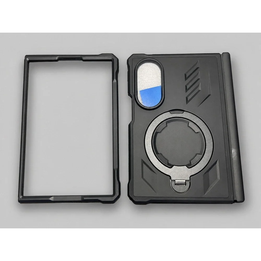 FNTCASE Samsung Galaxy Z Fold 8 Case Black New Magnetic Kickstand Hinge Cover